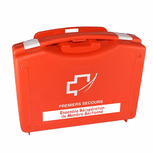 Malette équipée pour récupération de membre sectionné - rouge