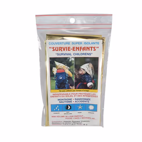 Couverture de survie - 110 x 140 cm - l'unité