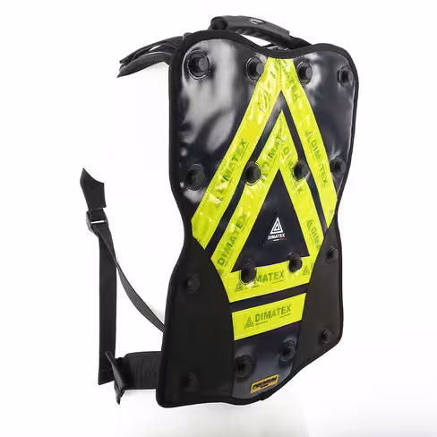 Harnais de portage à dos - bleu - avec fixation magnétique pour poche