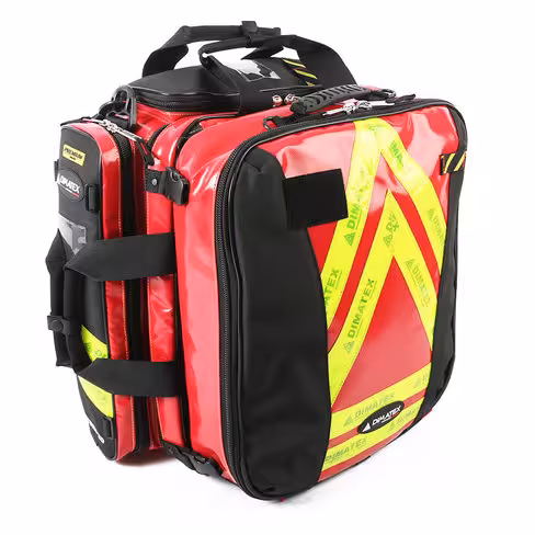 Sac à dos d'intervention Intrepid 60 l - rouge PVC - 5 poches multiusage cristal