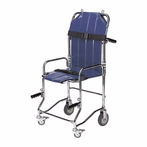 Chaise portoir pliante PP4 - 4 roulettes - bleu