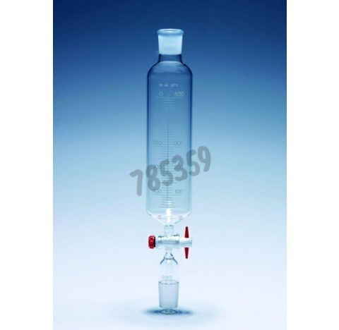 Ampoule cylindrique graduée non bouchée 50 ml clé PTFE tube d écoulement rodé 19/26