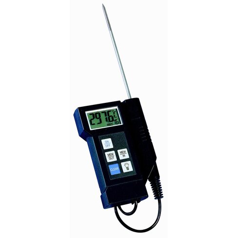 Thermomètre avec sonde pour immersion / pénétration et certificat de calibration +200°C