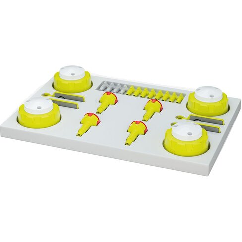 Kit de démarrage HPLC : 4 bouchons GL45 avec 1 ou 2 connexions capillaire