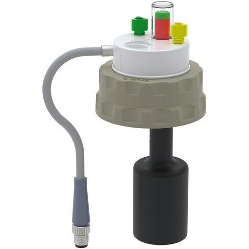 Bouchon S55 avec 1 indicateur de niveau 1 raccord GL14 et 2 Raccord capillaire