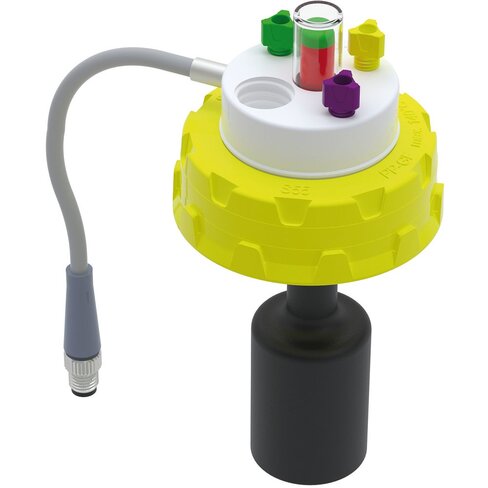 Bouchon S55 avec 1 indicateur de niveau 1 raccord GL14, 1 raccord olive et 2 Raccord capillaire