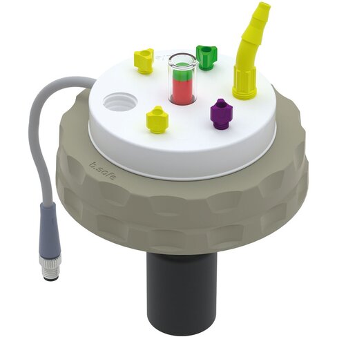 Bouchon S90 avec 1 indicateur de niveau 1 raccord GL14, 1 raccord olive et 4 Raccord capillaire