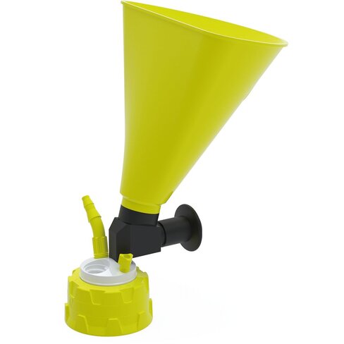 Bouchon GL45 de récupération de déchets avec 1 entonnoir à poignée 1 raccord GL14, 1 raccord olive