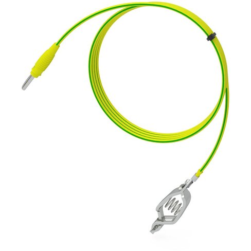 Câble de mise à la terre pince / fiche banane1,5 m