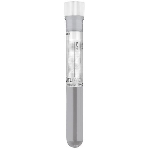 Tube cylindrique PP 12x86 mm bouchon blanc 5 ml x 1500