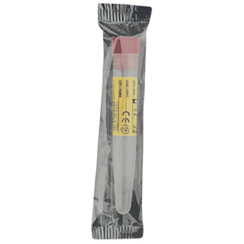 Tube cylindrique stérile PS emballage individuel bouchon rouge 12 ml x 1000