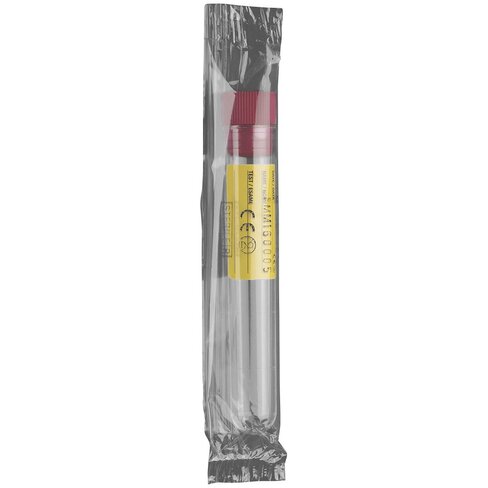 Tube conique stérile PP emballage individuel bouchon rouge 12 ml x 1000