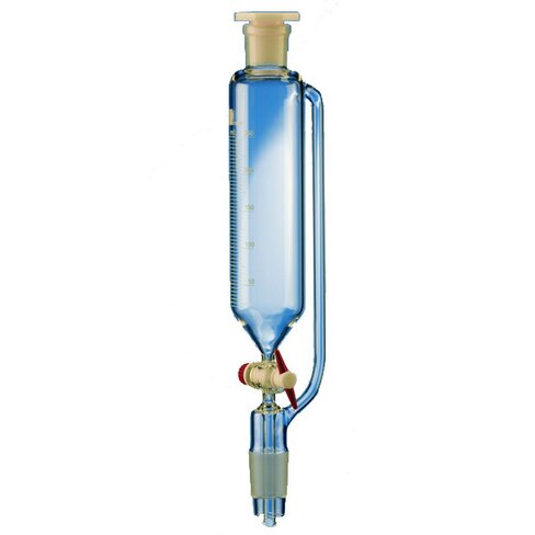 Ampoule de coulée graduée 1000 ml 29/32, robinet en PTFE déporté