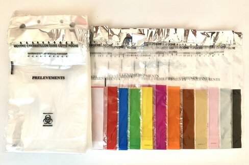 Sachet NOVALAB double poche 185 x 265 mm TRANSPARENT APLAT IVOIRE liasse x 1000