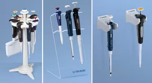 Portoir adhésif pour 2 pipettes