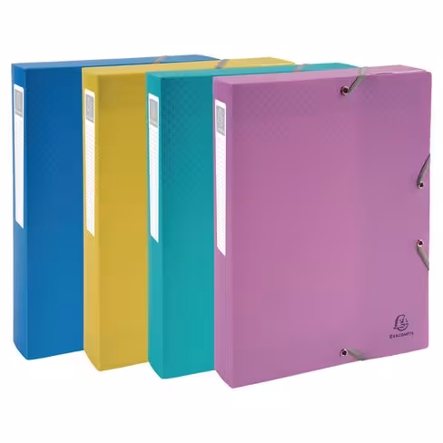 Boite de classement exacompta forever young assortis - dos 4cm