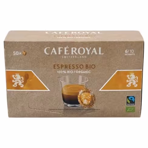 Café Royal Espresso Bio - boîte de 50 capsules Pour Machines Nespresso professionnelles