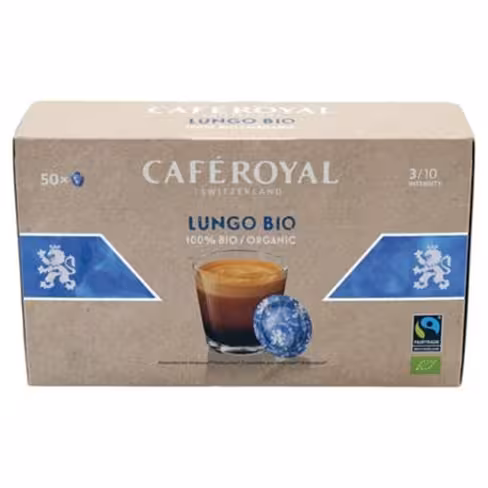 Café Café Royal Lungo Bio - boîte de 50 capsules