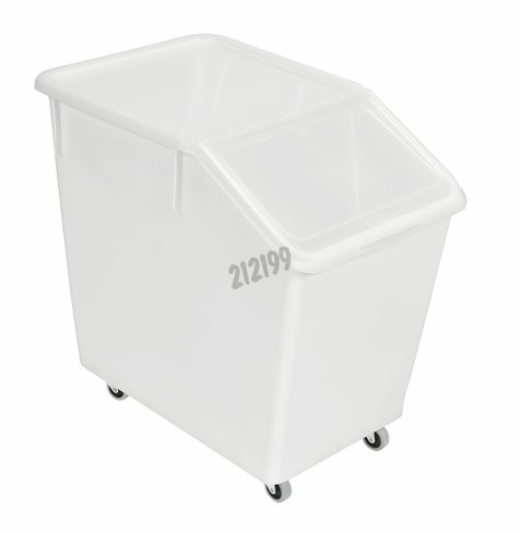 Bac à ingrédients 80l 4 roues avec couvercle transparent
