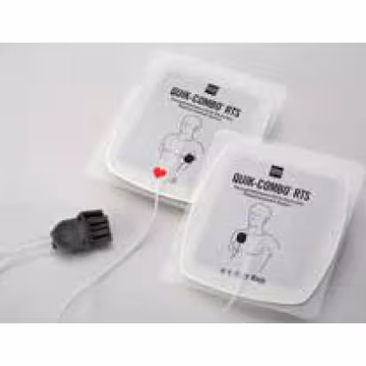Paire d'électrodes de défibrillation EDGE System RTS, radiotransparentes avec connecteur QUIK-COMBO