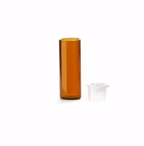 Flacon cylindrique 2 ml, 31 x 12 mm, verre transparent, 1re classe hydrolytique, sans bouchon x 1000