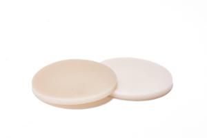 Septum, 43 mm, silicone creme/PTFE beige, 3,2 mm, 50° shore A x 100