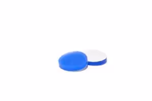 Septum, 24 mm, silicone bleu transparent/PTFE blanc, 1,5 mm, 45° shore A x 1000