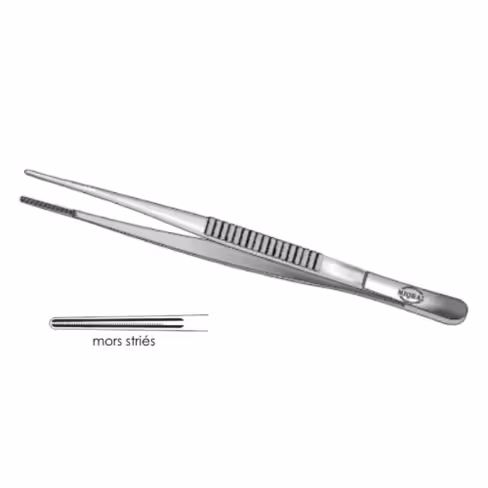 Pince Debakey 15 cm droite inox UU stérile/1 Boîte de 100 unités