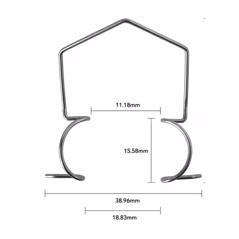 Blépharaostat Kratz ouvert - h 38,11 mm - l 38,96 mm - Ø du fil 0,95 mm - boîte de 10 unités