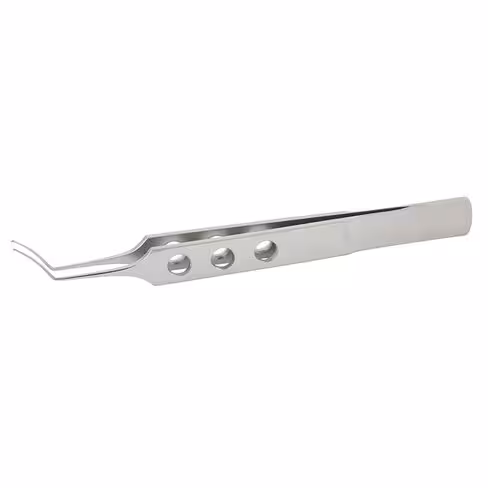 Pince à capsulorhexis MICS 1,8 mm - courbe - manche plat - boîte de 10 unités