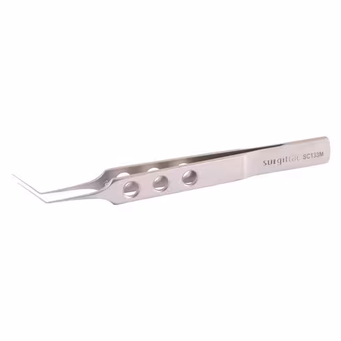 Pince à capsulorhexis MICS 1,8 mm - droite - manche plat - boîte de 10 unités