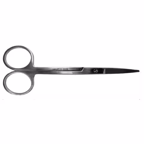 Ciseaux à champ courbes - pointes mousse - l. totale 116,96 mm - boîte de 10 unités