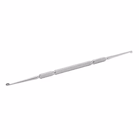 Curette à chalazion double extrémité - embout oval Ø 3,04 mm et embout rond Ø 2,48 mm - boîte de 10 unités