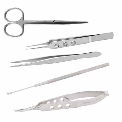 Set d'oculoplastie basique 5 instruments - boîte de 10 unités