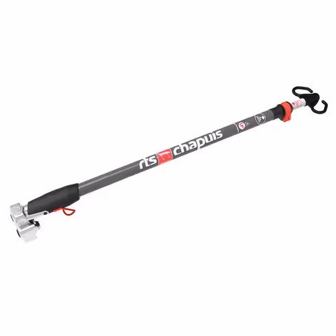 Tige porte-sérum télescopique réglable repliable - 2 parties - pour brancard monobloc