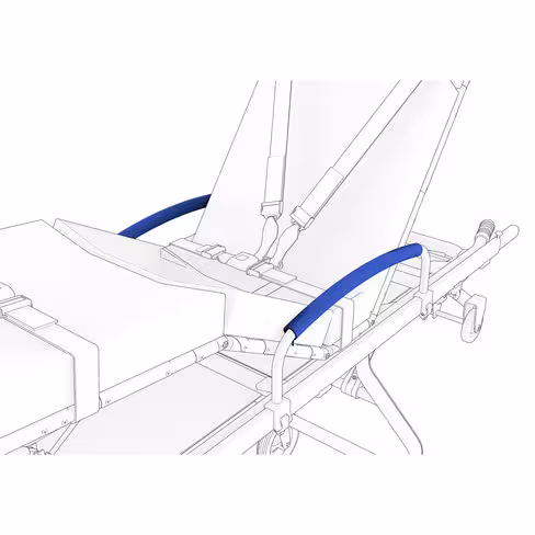 Garniture de barrières latérales pour brancard monobloc - la paire
