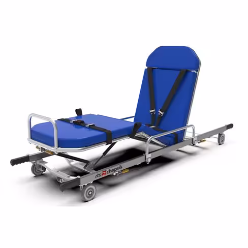 Brancard 940 bi-bloc avec plicature genoux - 4 parties