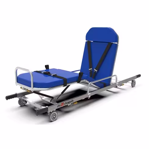 Brancard bi-bloc 950 avec plicature genoux et appui-tête - 5 parties