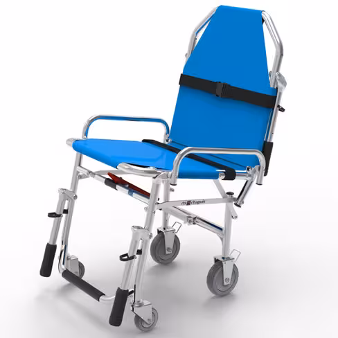 Chaise portoir pliante Confort Plus 44 avec accoudoirs - 4 roulettes Ø 80 cm
