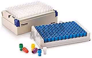 Barrette bouchons stérile pour deepwell 1 ml microplaques 96 puits et tubes sur snap rack 240 bouchons non sécâbles