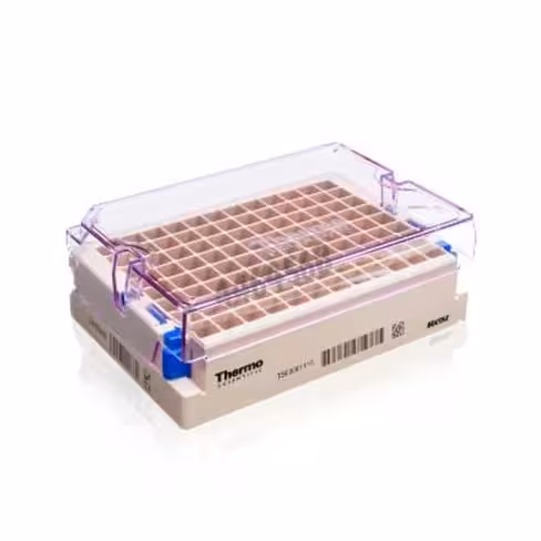 MATRIX latch rack code barre a loquet vert vide pour tubes 500 µl x 10