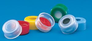 Cap à pression naturel avec septa 0,002 PTFE/0,038 silicone, D 11 mm x 1.000