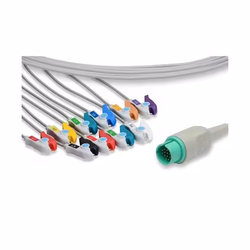 Câble IEC monobloc 10 brins à pince - pour moniteur Spacelabs Ultraview - l. 3.3 m - 1 unité