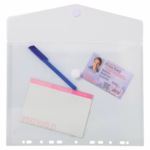 Pochette enveloppe A4 perforée exacompta pp lisse 20/100ème