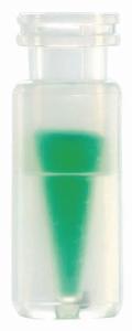 Fiole LV avec insert 750 µL, PP, haut pour scellage à pression ou à sertir, fermeture 1 mm, 12 mm x 32 mm x 1.000