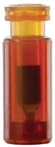 Fiole LV verre/plastique, brun, insert 100 µL, col fileté, 8-425, 12 mm x 32 mm x 100