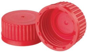 Cap vissé en PP blanc avec bague d'étanchéité pour flacon de milieu WHEATON® Lab 45TM, 45 mm x 12