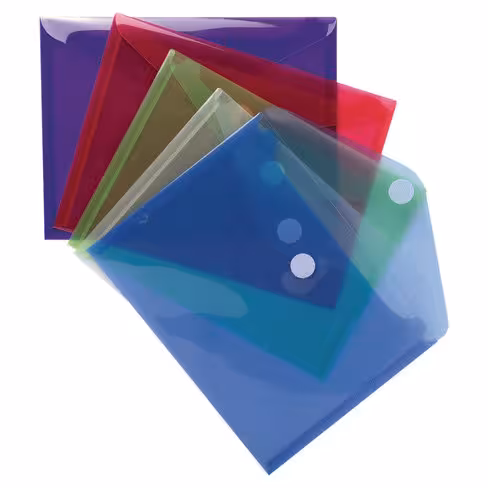 Pochette enveloppe A5 perforée exacompta pp lisse 20/100ème