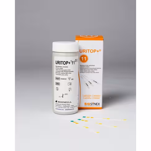 URITOP+11_Bandelettes urinaires pour la détection de 11 paramètres biochimiques dans les urines_100 bandelettes