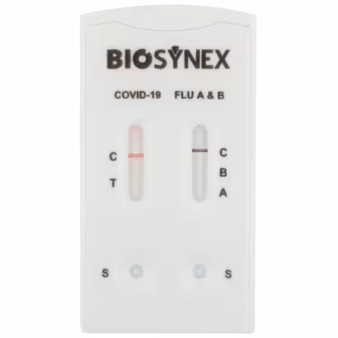 COMBO FLU COVID BSS_Test rapide pour antigènes du SARS CoV- 2 et virus Influenza A et B s_25 tests par boite